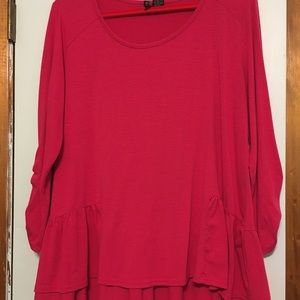 A new direction hot pink long sleeve top